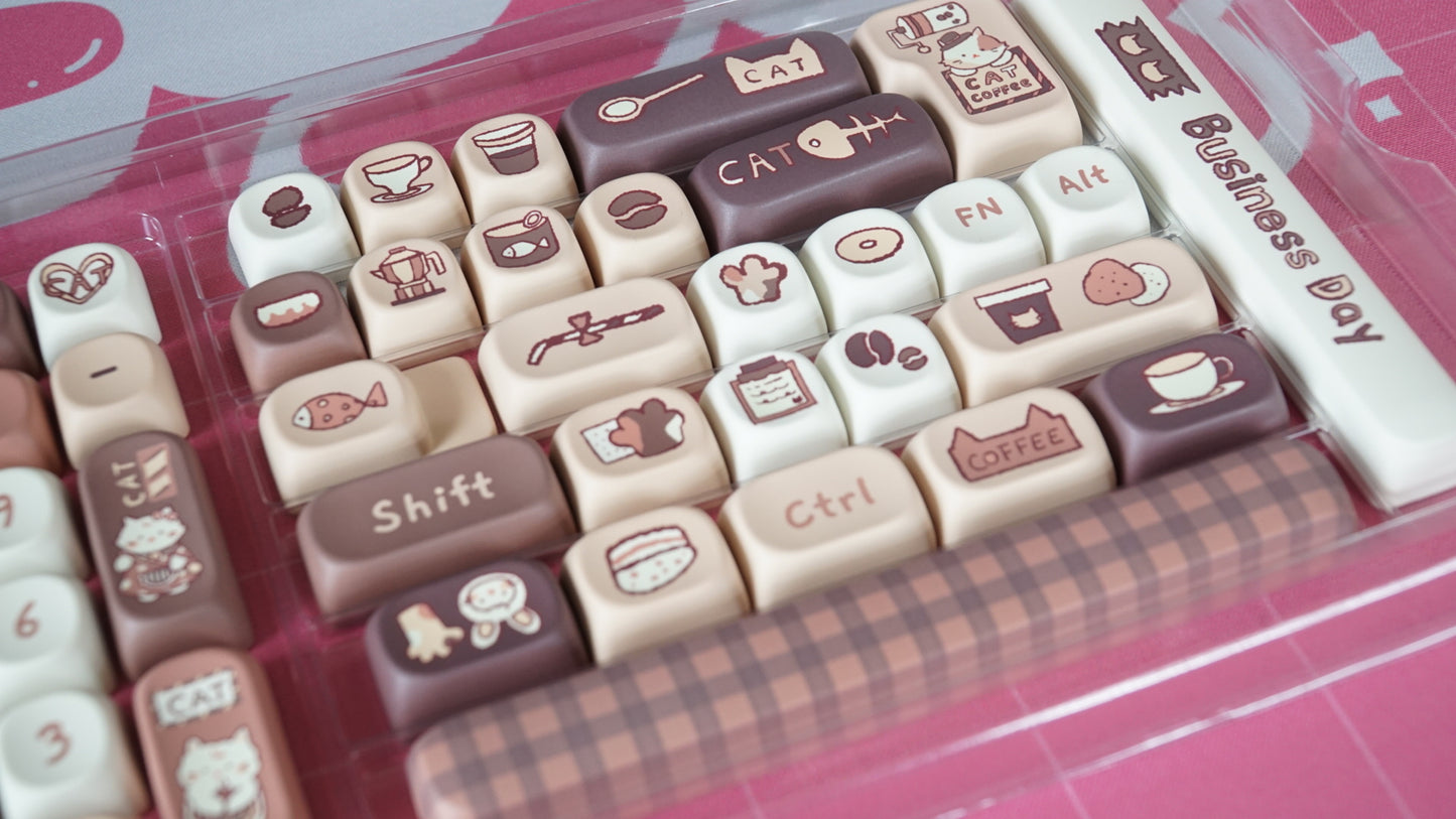 cat cafe keycaps