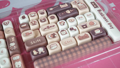 cat cafe keycaps