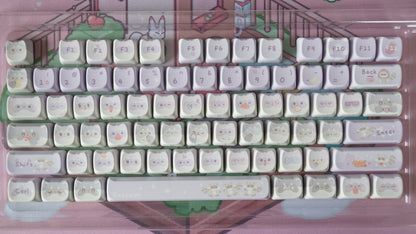 springtime raccoons keycaps