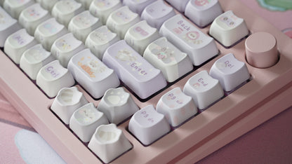 springtime raccoons keycaps