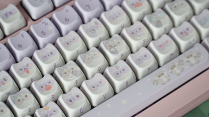 springtime raccoons keycaps