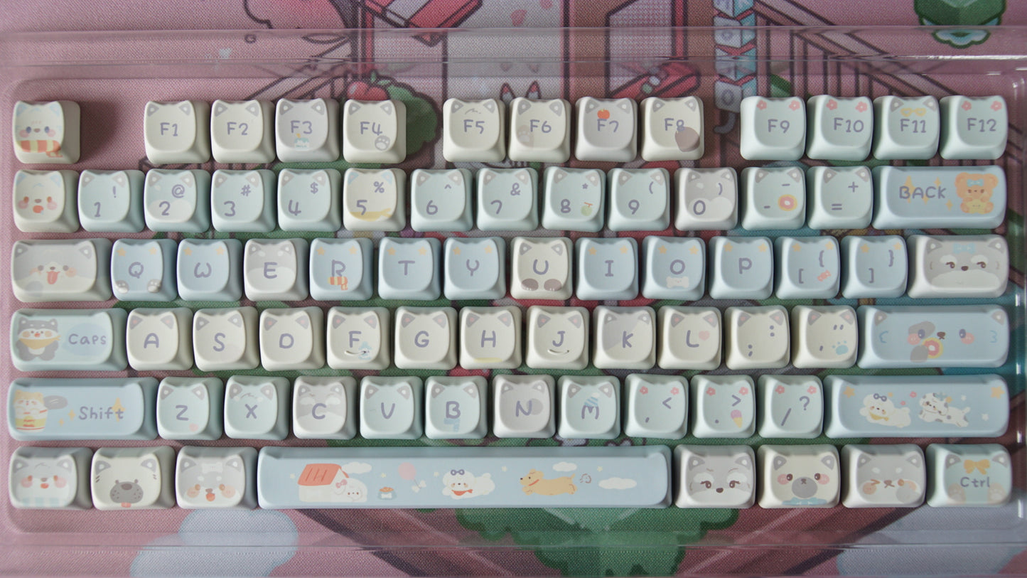 springtime dogs keycaps