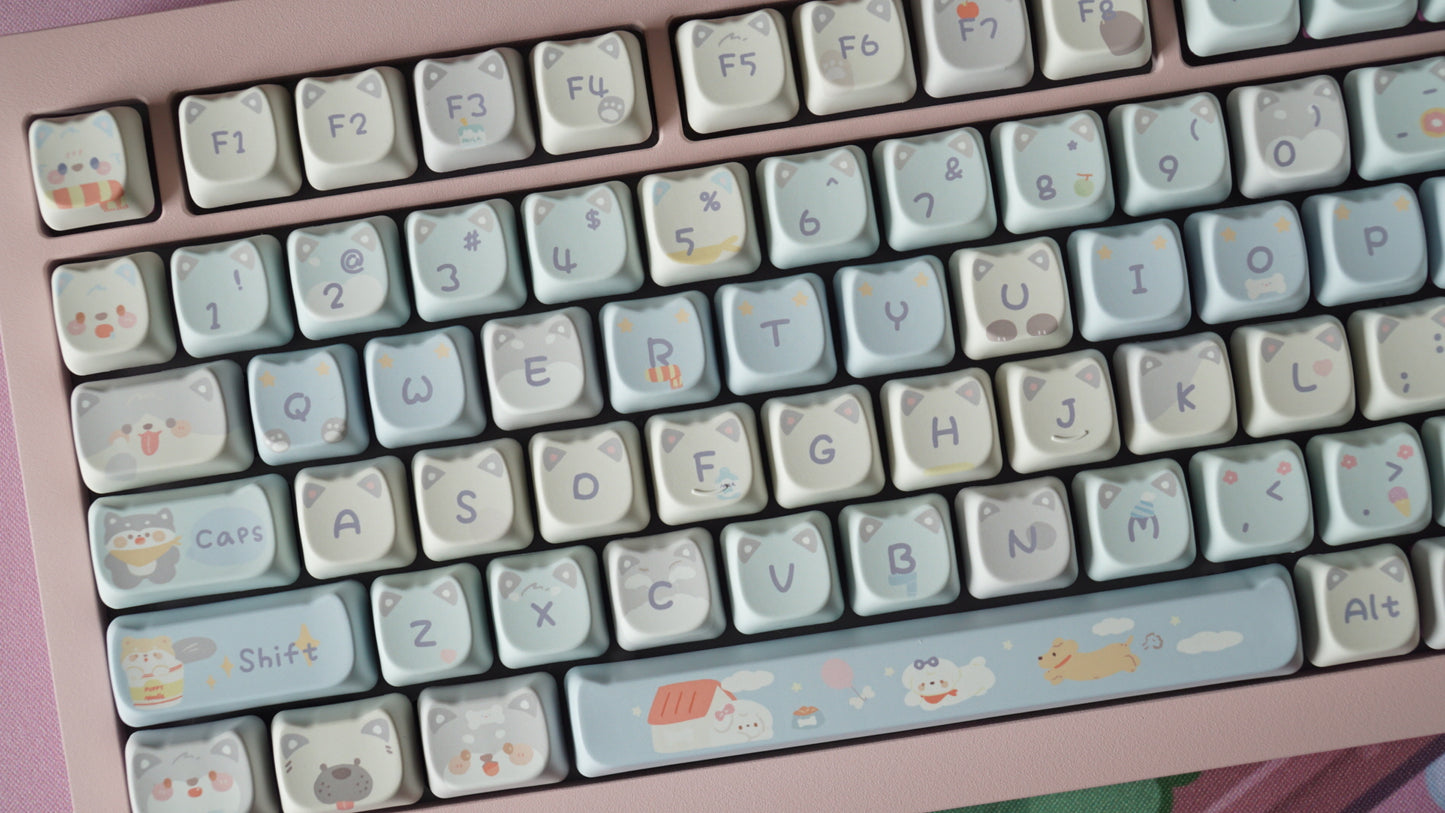 springtime dogs keycaps