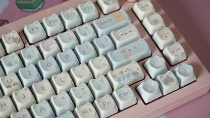 springtime dogs keycaps