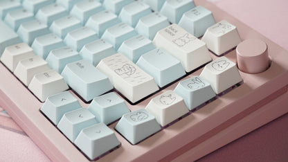 blue bunny keycaps