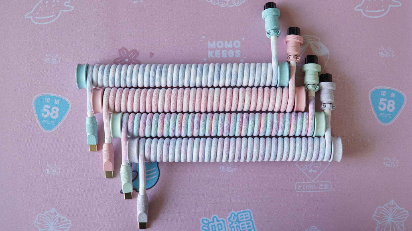 coiled braided cables (pastel)