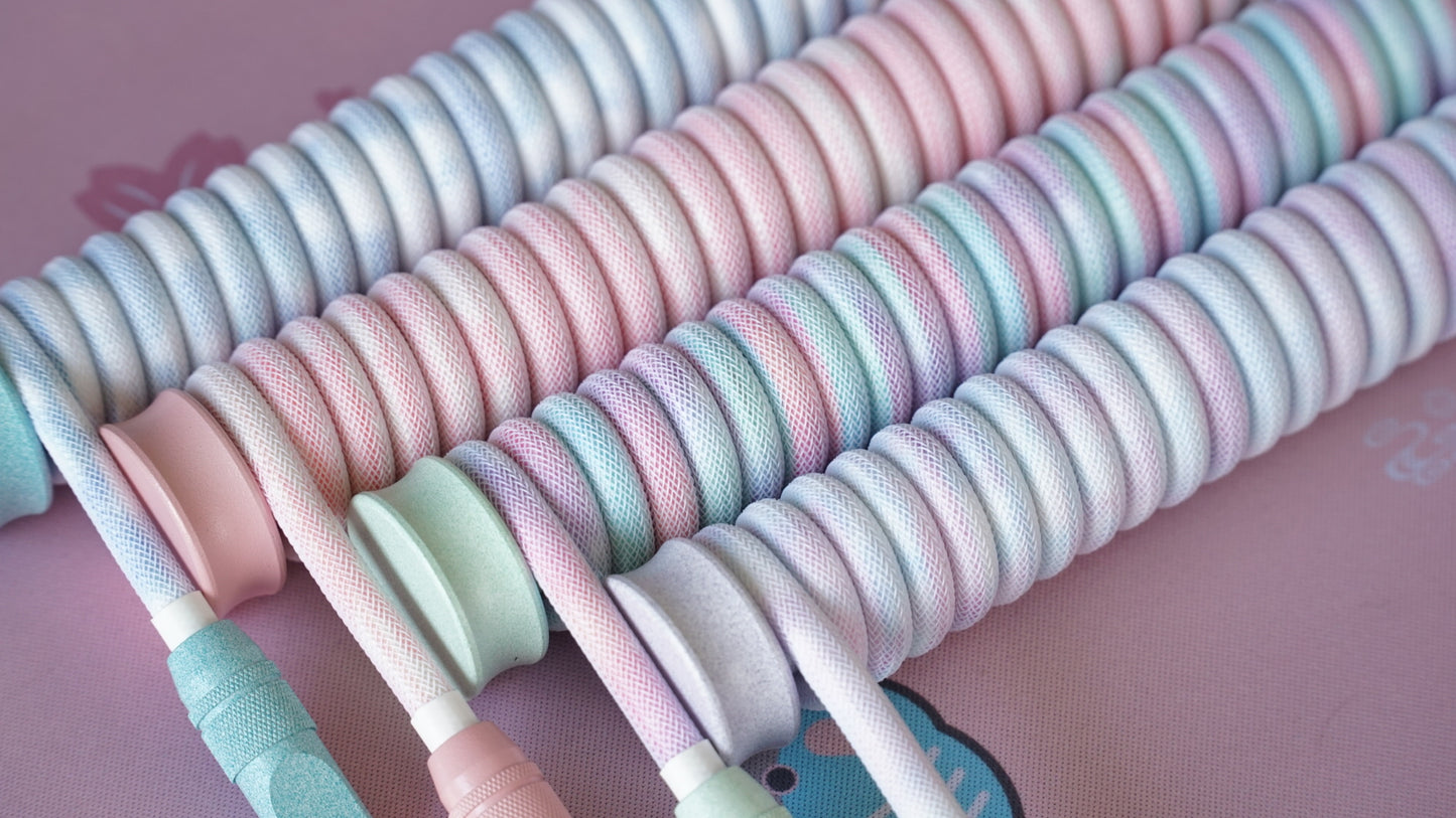 coiled braided cables (pastel)