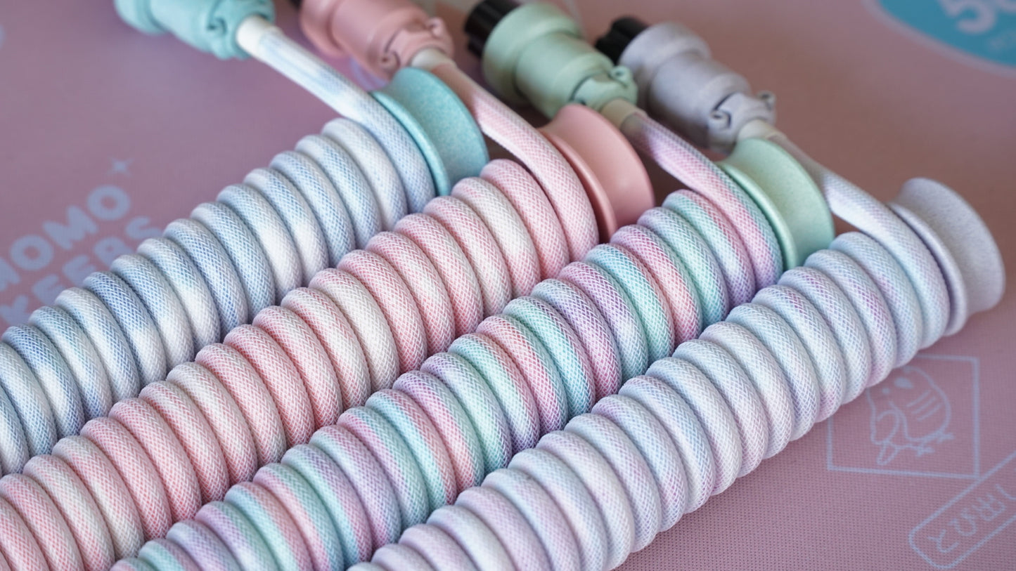 coiled braided cables (pastel)