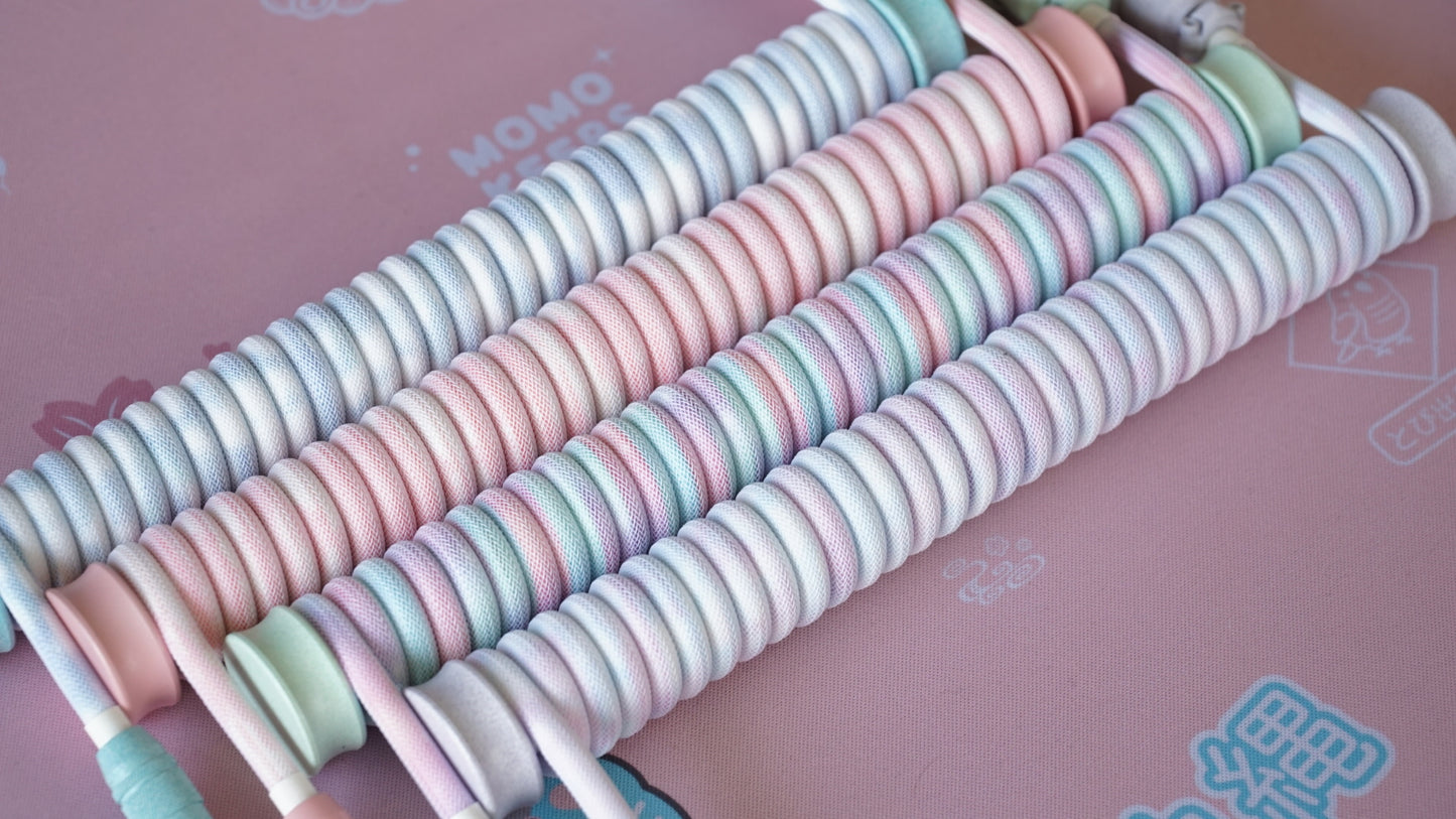 coiled braided cables (pastel)