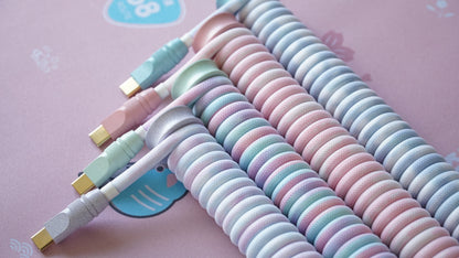 coiled braided cables (pastel)