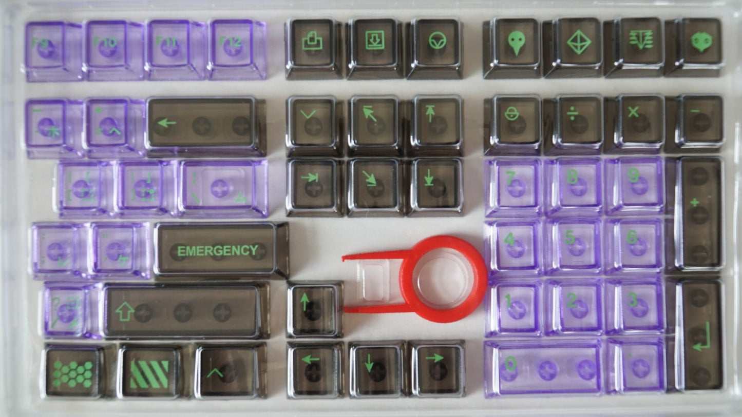 EVA 01 clear keycaps