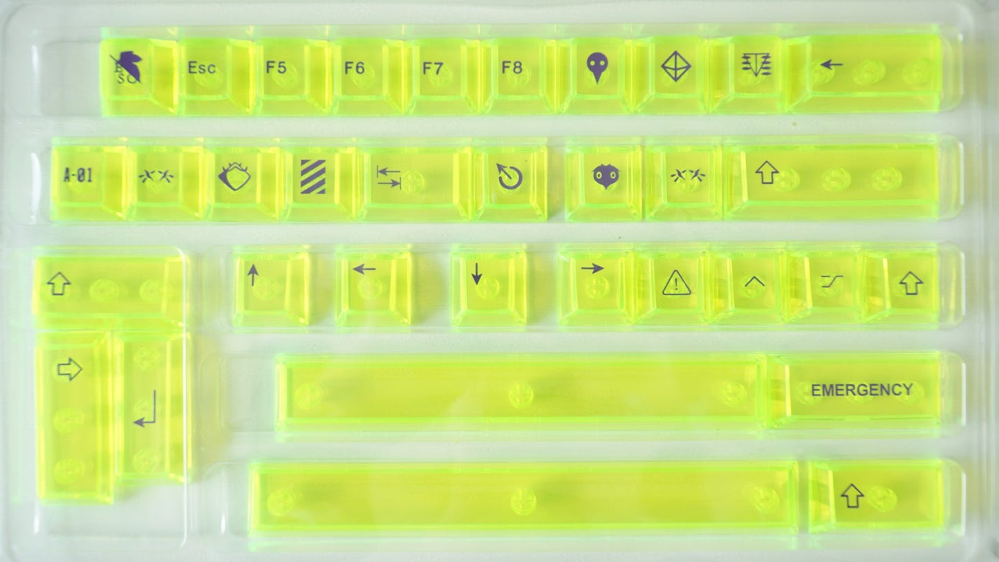 EVA 01 clear keycaps