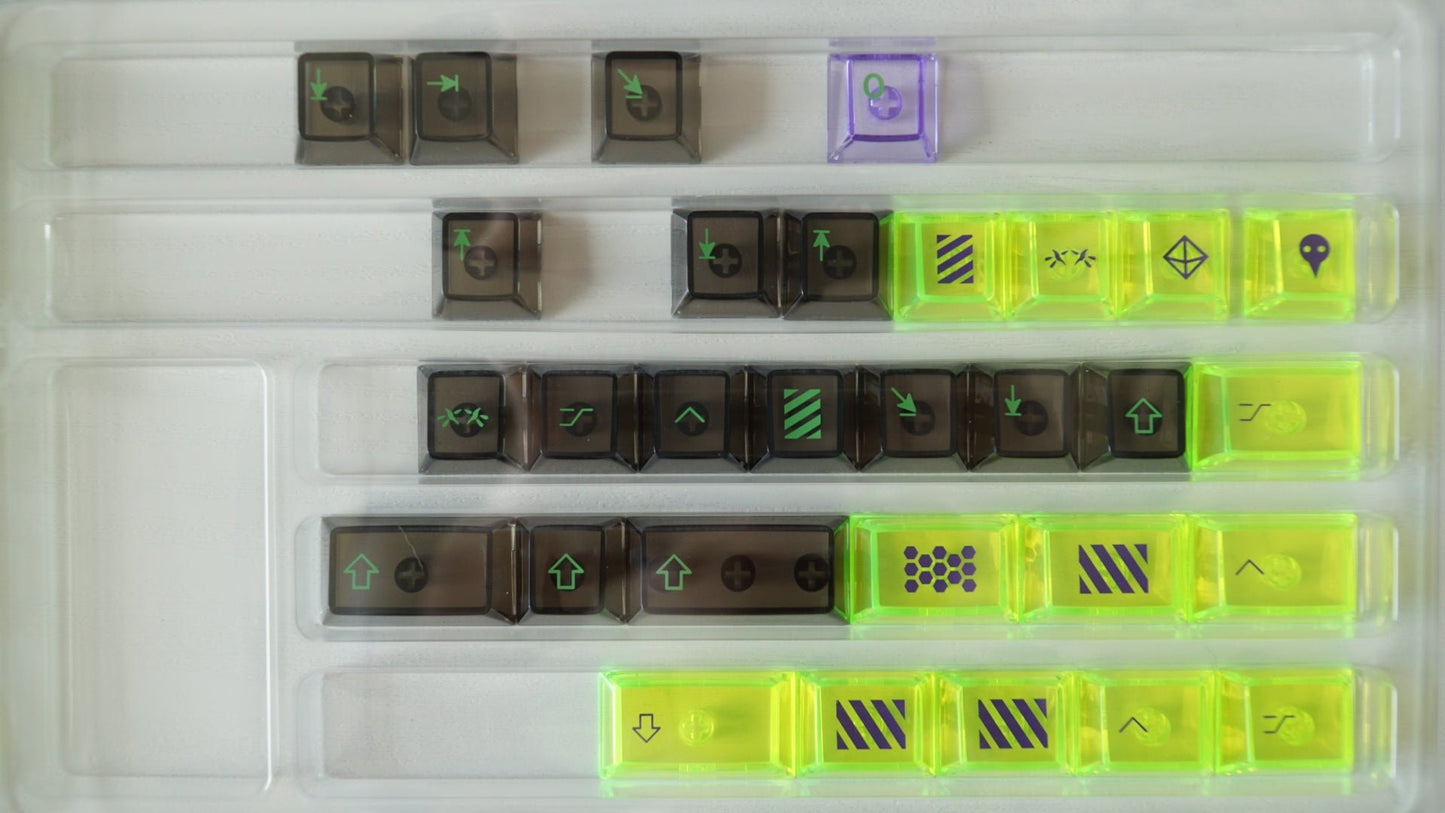 EVA 01 clear keycaps