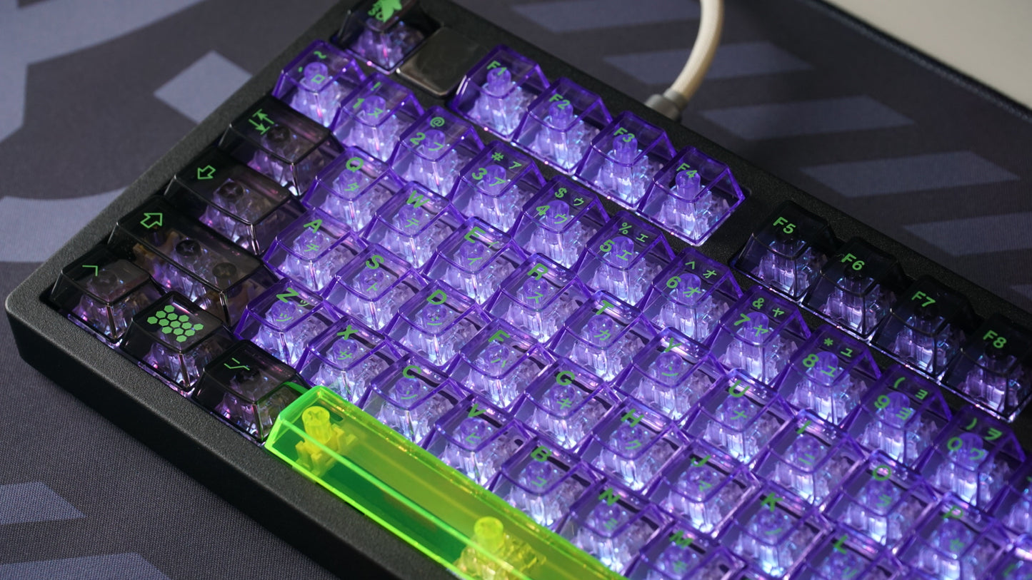 EVA 01 clear keycaps