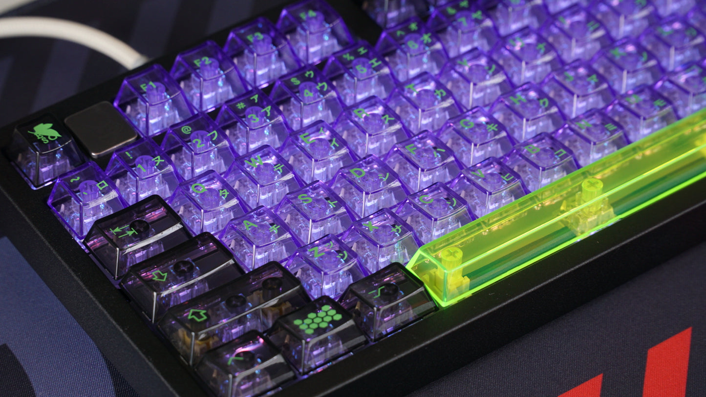 EVA 01 clear keycaps