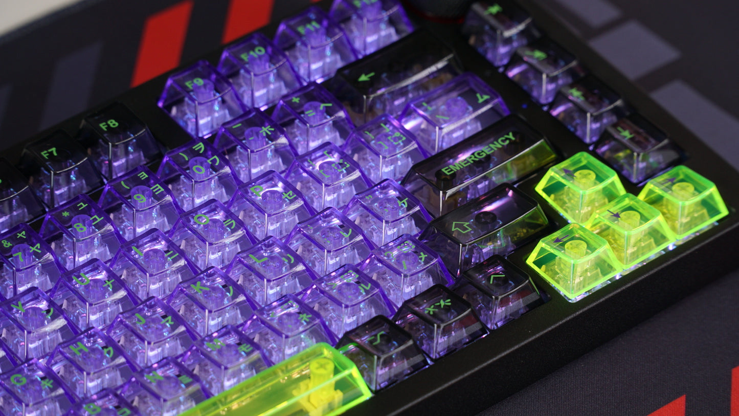 EVA 01 clear keycaps