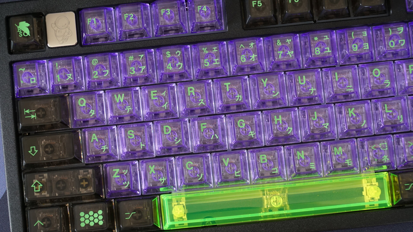 EVA 01 clear keycaps