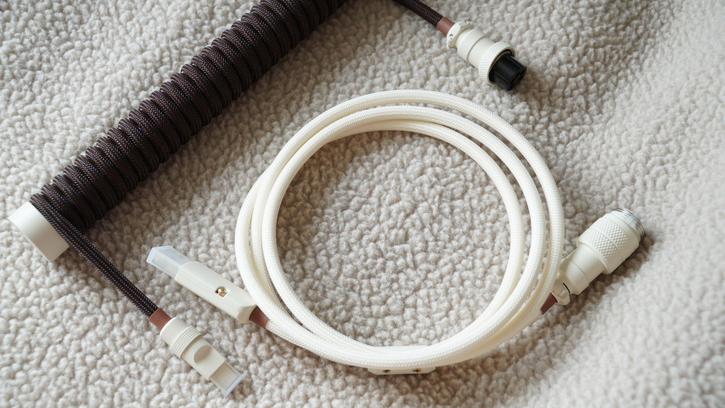 coiled braided cable (autumn)