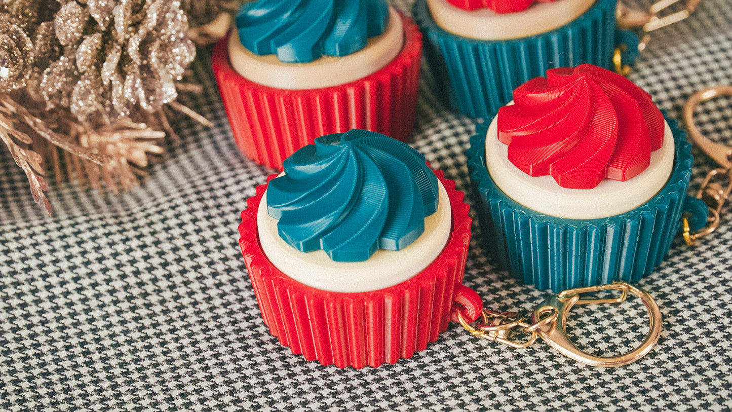 Christmas cupcake fidget keychains