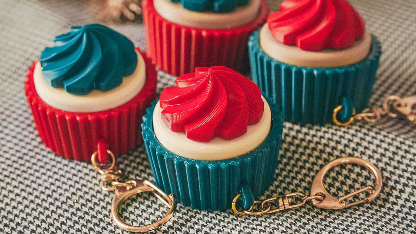 Christmas cupcake fidget keychains