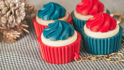 Christmas cupcake fidget keychains