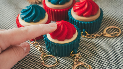 Christmas cupcake fidget keychains