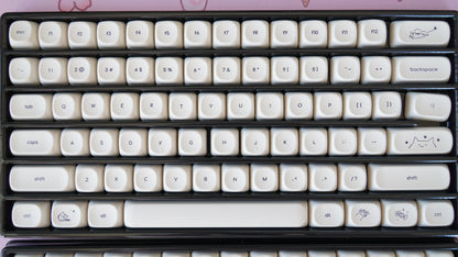 milky white keycaps