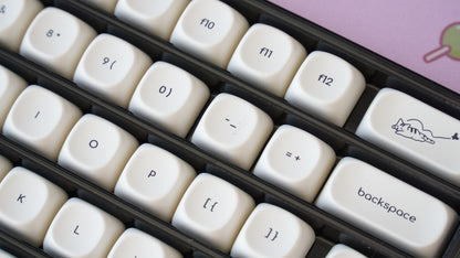 milky white keycaps