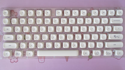 milky white keycaps