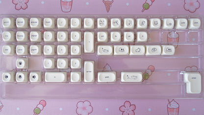 milky white keycaps