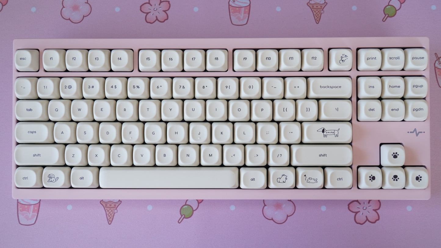 milky white keycaps