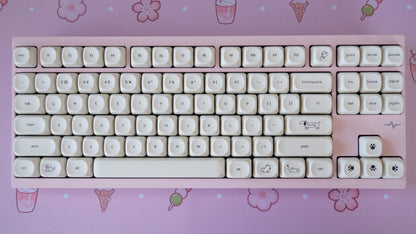 milky white keycaps