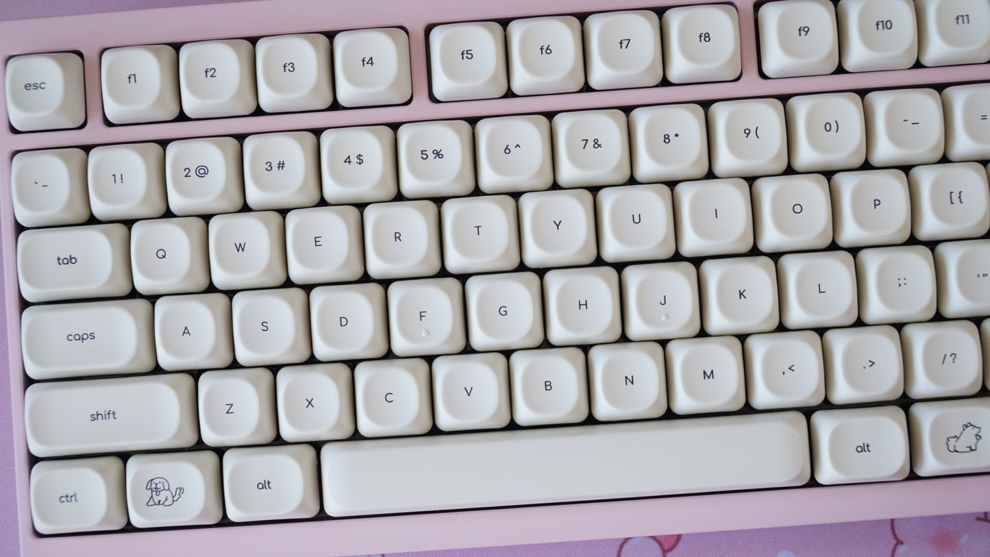 milky white keycaps