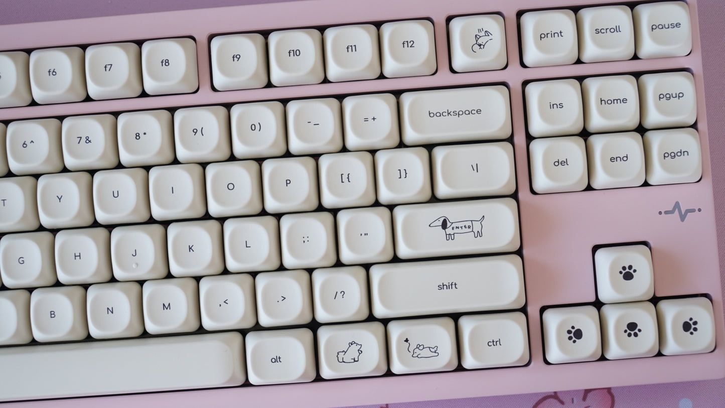 milky white keycaps