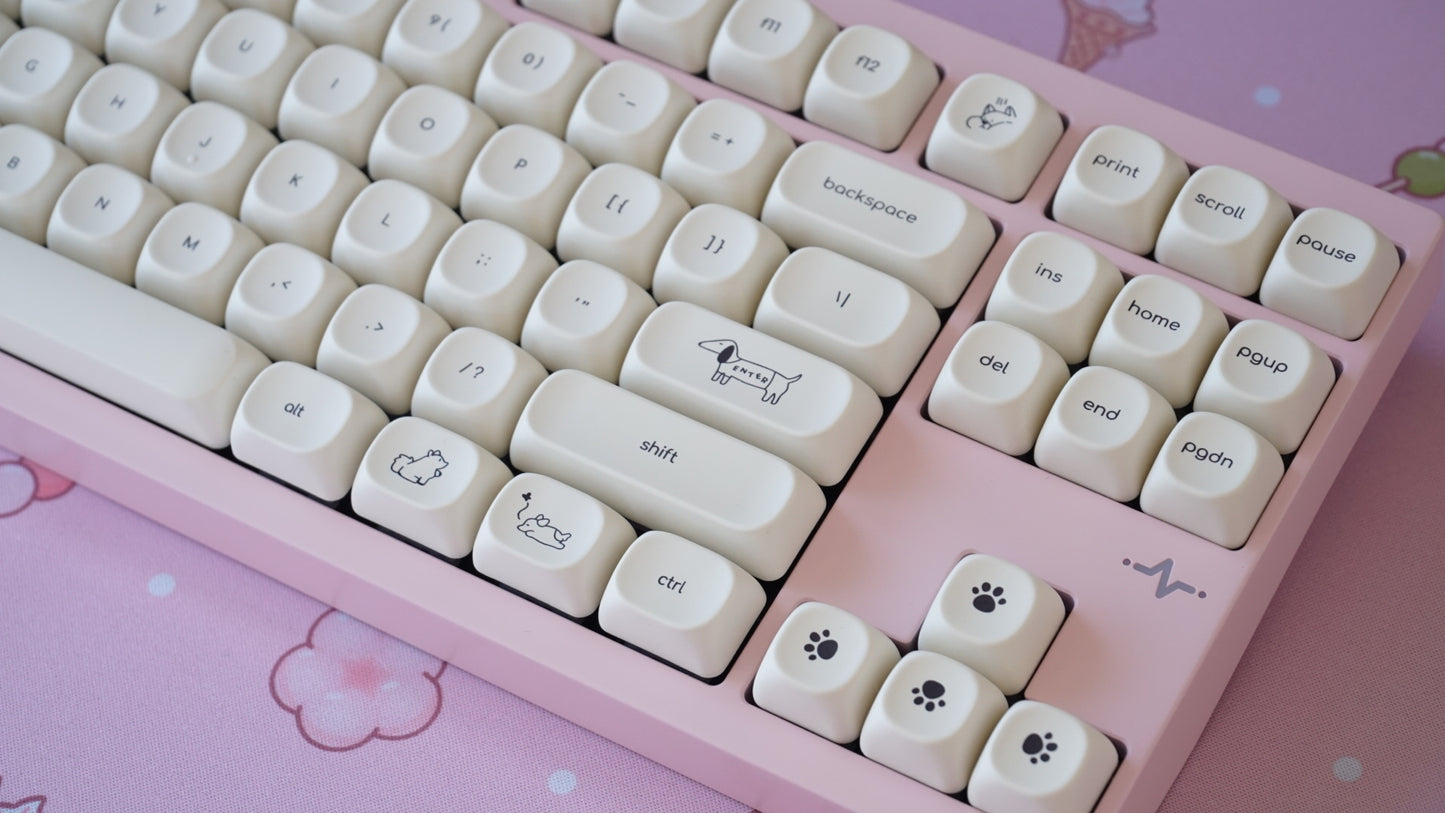 milky white keycaps