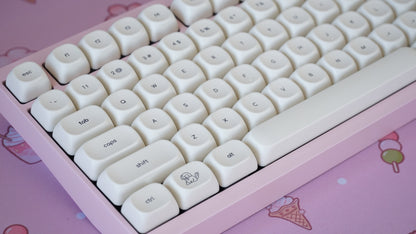 milky white keycaps