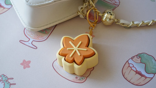 maple leaf clicky fidget keychain