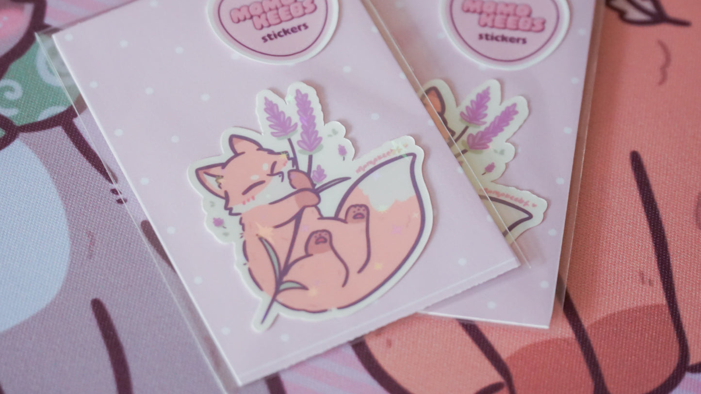 tanuki & kitsune stickers