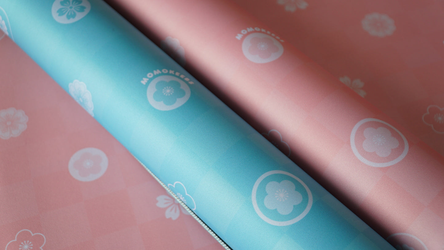 pastel monogram deskmats