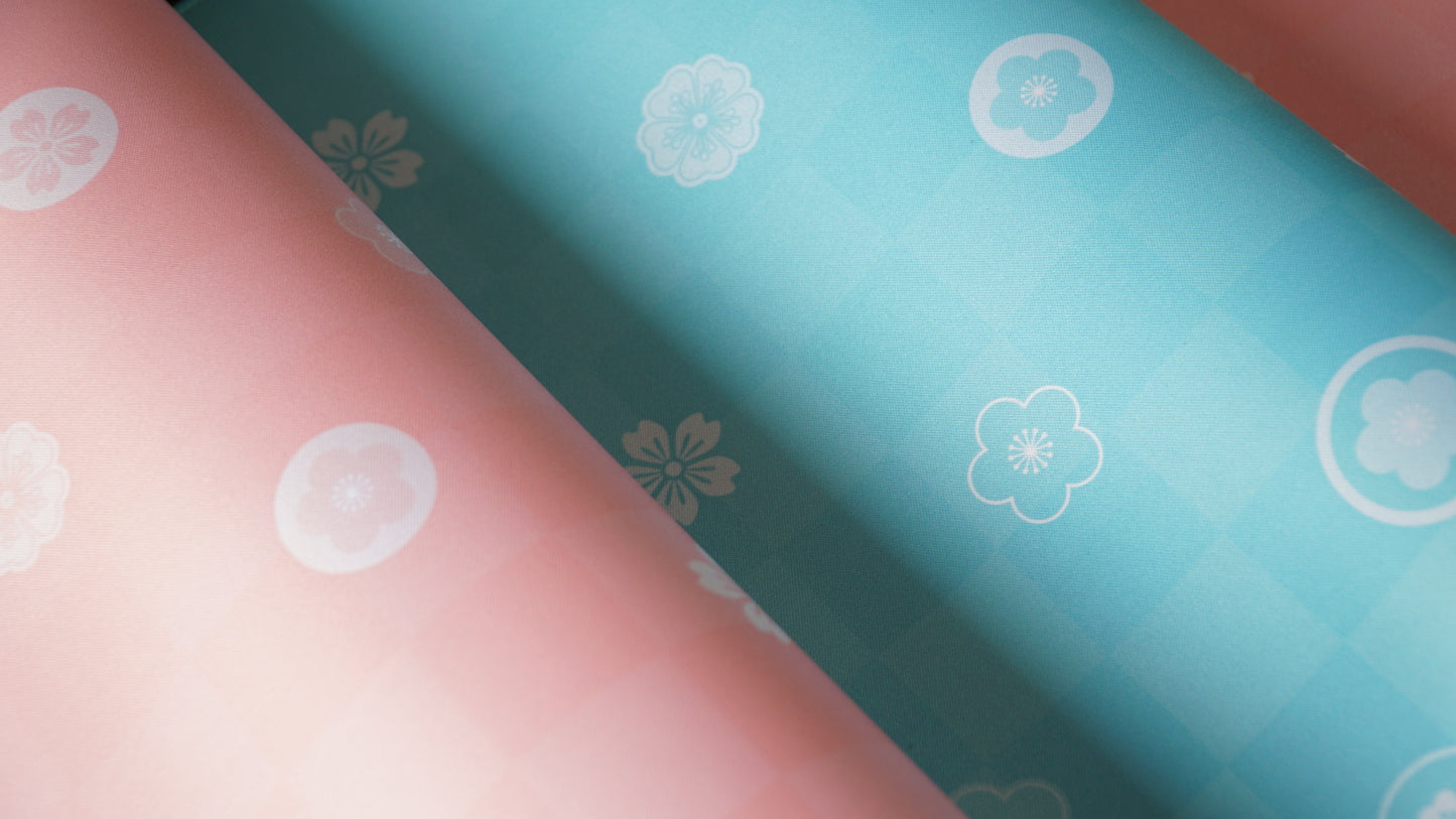 pastel monogram deskmats