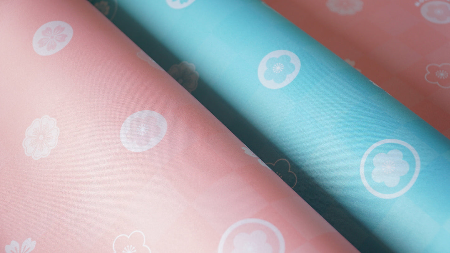 pastel monogram deskmats