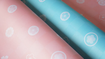 pastel monogram deskmats