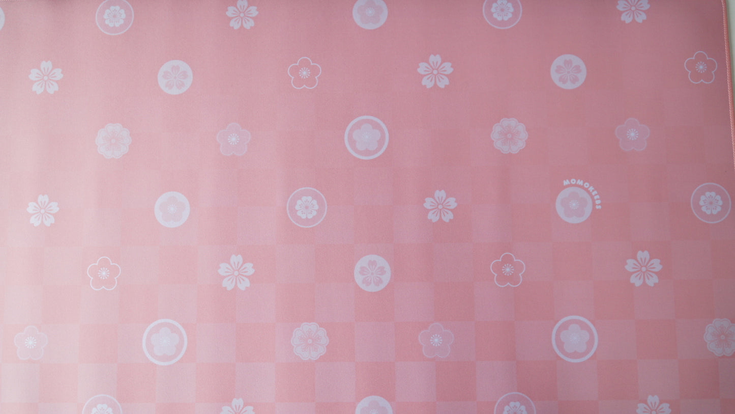 pastel monogram deskmats