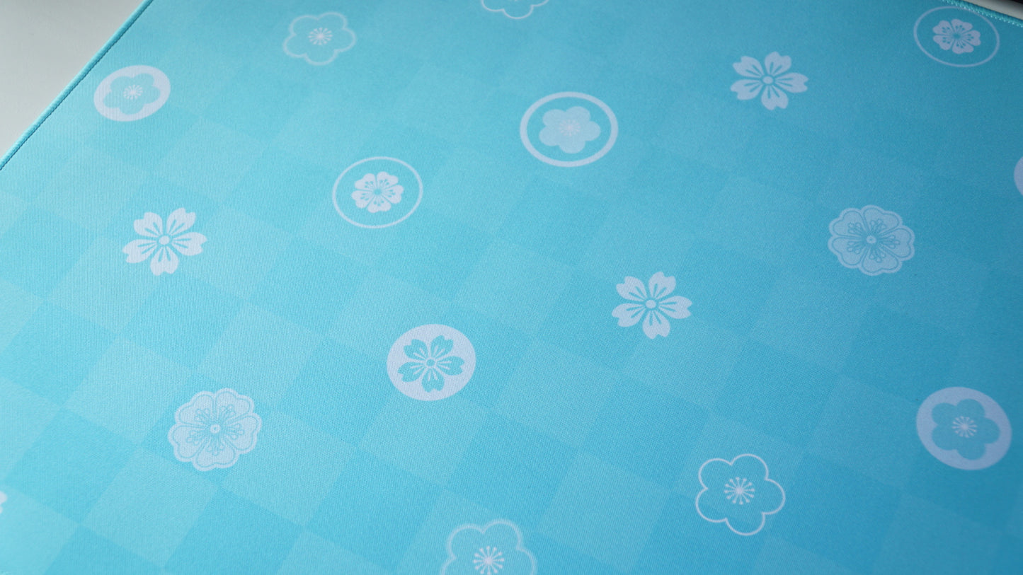 pastel monogram deskmats