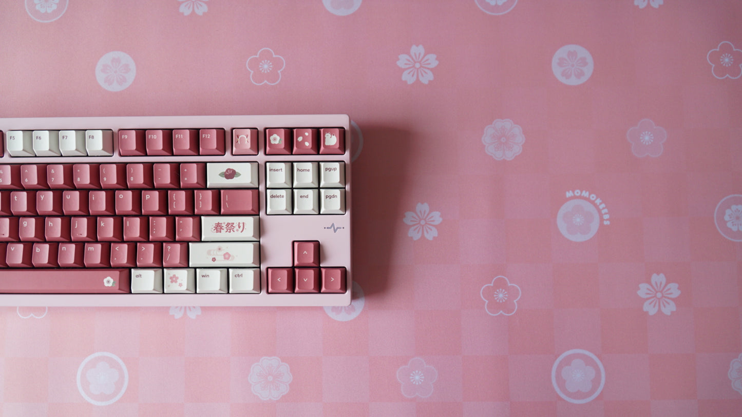 pastel monogram deskmats
