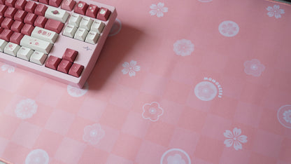 pastel monogram deskmats