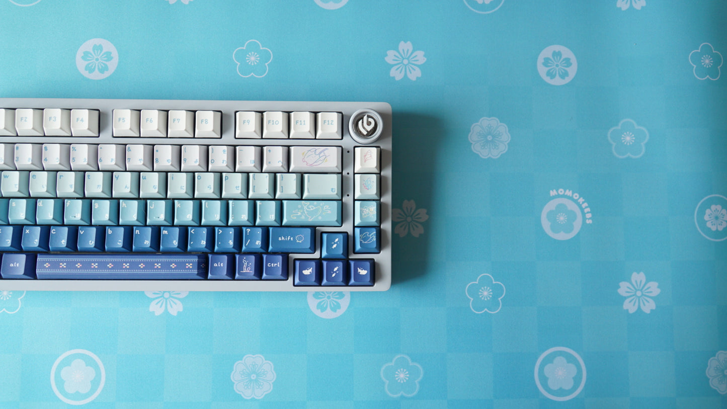 pastel monogram deskmats