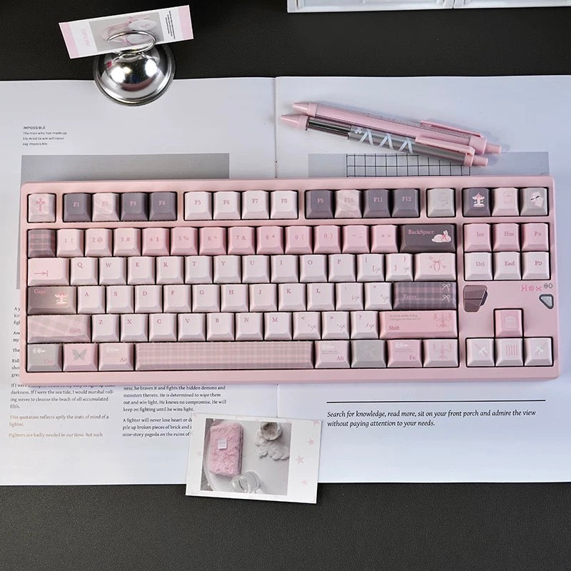powdery pink keycaps