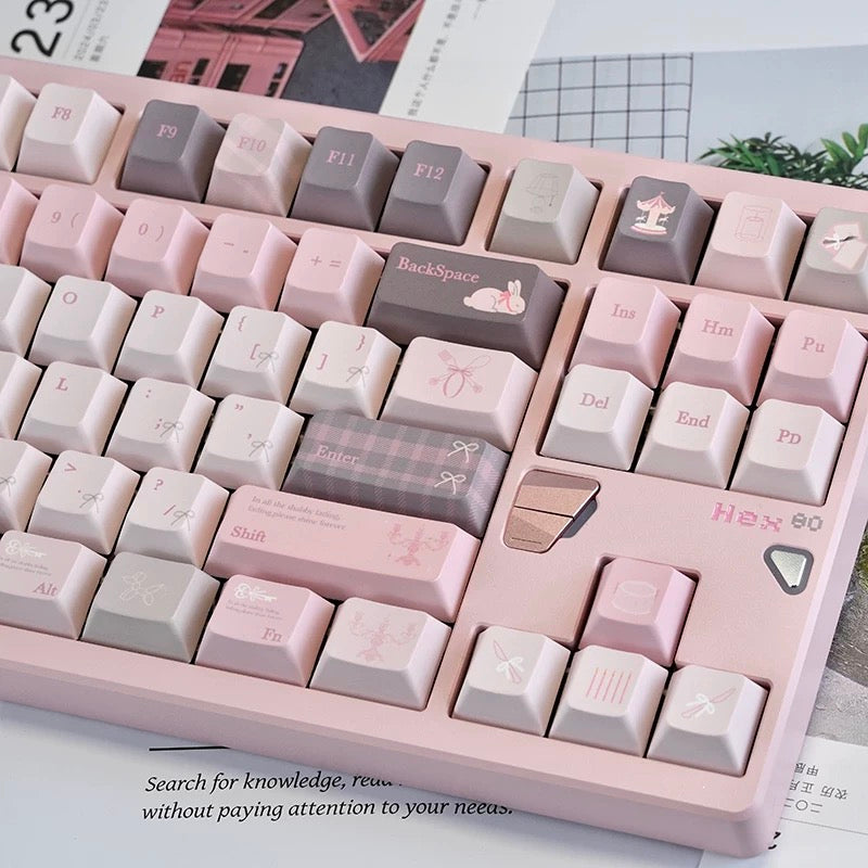 powdery pink keycaps