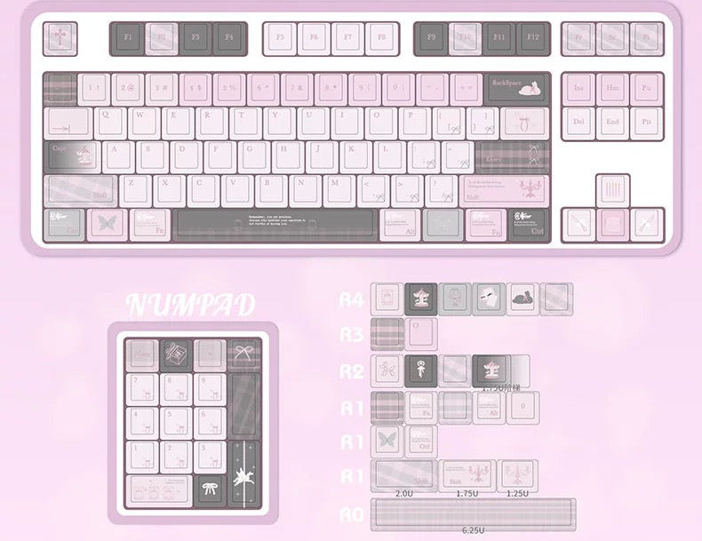 powdery pink keycaps